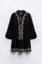 Фото #3 товара Платье с контрастной вышивкой ZARA