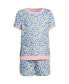 ფოტო #1 პროდუქტის Big Girls Short Sleeve Tee and Shorts Pajama Set