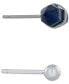 2-Pc. Set Lapis Stone & Polished Ball Stud Earrings in Sterling Silver, Created for Macy's