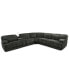 Фото #1 товара Sebaston 6-Pc. Fabric Sectional with 2 Power Motion Recliners and 1 USB Console, Created for Macy's