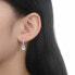 Фото #2 товара Glittering silver earrings E0002557
