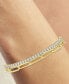 2-Pc. Diamond & Paperclip Link Bracelets (1/4 ct. t.w.) in 14k Gold-Plated Sterling Silver