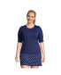 ფოტო #3 პროდუქტის Plus Size Crew Neck Rash Guard UPF 50 Swim Tee