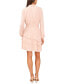 Фото #4 товара Women's Shawl Collar Long-Sleeve Tiered Dress