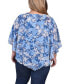 ფოტო #2 პროდუქტის Plus Size Chiffon Poncho Top with Ring