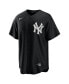 Фото #2 товара Men's Black, White New York Yankees Official Replica Jersey