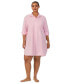 ფოტო #3 პროდუქტის Plus Size Long-Sleeve Roll-Tab His Shirt Sleepshirt