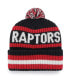 ფოტო #2 პროდუქტის Men's Black Toronto Raptors Bering Cuffed Knit Hat with Pom