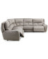 Фото #7 товара CLOSEOUT! Terrine 5-Pc. Fabric Sectional with 3 Power Motion Recliners, Created for Macy's