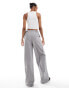 Фото #31 товара ASOS DESIGN Tall tailored wide leg dad trousers in grey