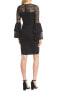 Фото #3 товара SENTIMENTAL NY 154272 Women's Bell Sleeve Sheath Dress Black Sz. Medium