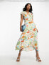 & Other Stories wrap maxi dress in multi floral print