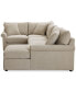 Фото #5 товара Wrenley 138" 4-Pc. Fabric Modular Chaise Sleeper Sectional Sofa, Created for Macy's