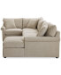 Фото #9 товара Wrenley 138" 4-Pc. Fabric Modular Chaise Sleeper Sectional Sofa, Created for Macy's