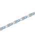 ფოტო #2 პროდუქტის Aquamarine (5 ct. tw.) & Diamond (1/20 ct. t.w.) Link Bracelet in Sterling Silver
