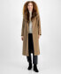 ფოტო #1 პროდუქტის Women's Single-Breasted Faux-Fur-Collar Maxi Coat