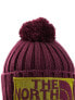 The North Face Heritage Ski Tuke chunky knit beanie in burgundy