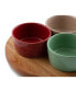 Lazy Susan with Condiment Bowls, Set of 4