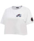 Women's White Colorado Avalanche Classic Boxy Cropped T-shirt