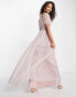 Фото #4 товара Anaya Bridesmaid puff sleeve maxi dress in muted blush