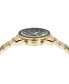 ფოტო #2 პროდუქტის Men's Swiss Chronograph Greca Dome Gold Ion Plated Bracelet Watch 43mm
