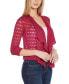 ფოტო #3 პროდუქტის Women's Pointelle Stich Flowy Open Cardigan