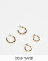 Фото #1 товара Pieces 18k plated 2-pack everyday hoop earrings in gold