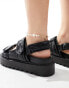 Фото #3 товара ASOS DESIGN Wide Fit Forecast sporty dad sandals in black