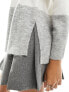 New Look colour block jumper in grey