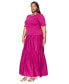 ფოტო #3 პროდუქტის Plus Size Jourdan Tiered Maxi Dress