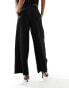 ASOS DESIGN co-ord wide leg trousers with gold buttons in black 34 - фото #8