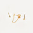 Фото #2 товара Позолоченные асимметричные серьги с жемчугом и цирконами CHARLIE Gold BU01-019-U