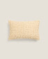 Waffle-knit cushion cover