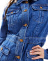 Фото #4 товара Nobody's Child Hatton denim safari jacket in blue