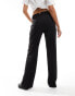 ASOS DESIGN slim straight tailored trousers in black