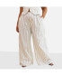 ფოტო #1 პროდუქტის Plus Size Tillie Stripe Wide Leg Pants W. Pockets