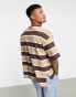 Gramicci stripped t-shirt in brown