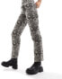 Basic Pleasure Mode crowd print straight leg jeans co-ord in grey grau, 36 - фото #2