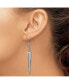 ფოტო #3 პროდუქტის Stainless Steel Polished Twisted Rectangle Dangle Earrings