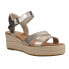 Фото #2 товара TOMS Audrey Metallic Espadrille Wedge Womens Gold Casual Sandals 10020767T-710