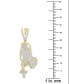 Фото #2 товара Men's Diamond Praying Hands Pendant (1/3 ct. t.w.) in 10k Gold