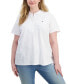 Фото #1 товара Plus Size Short-Sleeve Polo Shirt