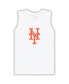 Фото #2 товара Пижама Concepts Sport женская белая, королевская "New York Mets" большого размера плюс шорты такелажный.