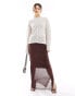 Фото #4 товара NA-KD laddered knit jumper in off white