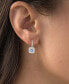 ფოტო #2 პროდუქტის Cubic Zirconia Halo Cluster Leverback Drop Earrings in Sterling Silver