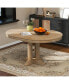 Farmhouse Dining Table Extendable Round Table For Kitchen, Dining Room(Natural Wood Wash)