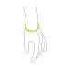 Protection Good Luck Amulet Turkish Opaque Yellow Glass Bead Evil Eye Bracelet For Women Sterling Silver 7.5 Inch