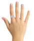 ფოტო #2 პროდუქტის Aquamarine and Diamond Accent Halo Ring in 14K White Gold