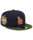 Фото #1 товара Men's Navy Los Angeles Dodgers Sprouted 59FIFTY Fitted Hat