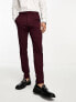 Фото #3 товара ASOS DESIGN skinny suit trousers in burgundy